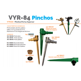 Pincho Latón Porta-aspersor VYR-84. Entrada 3/4" Hembra