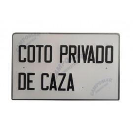 Placa Coto Privado De Caza 320X500 MM